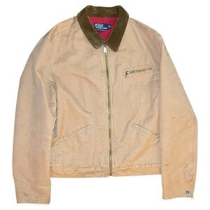 90s Vintage Polo Ralph Lauren Thrashed Cropped Canvas Jacket Sz L